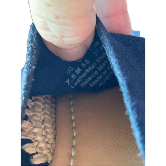 Sam Edelman Austin Espadrilles Rounded toe Slip-on Flat Mule NAVY Sz 7.5 - Picture 2 of 5